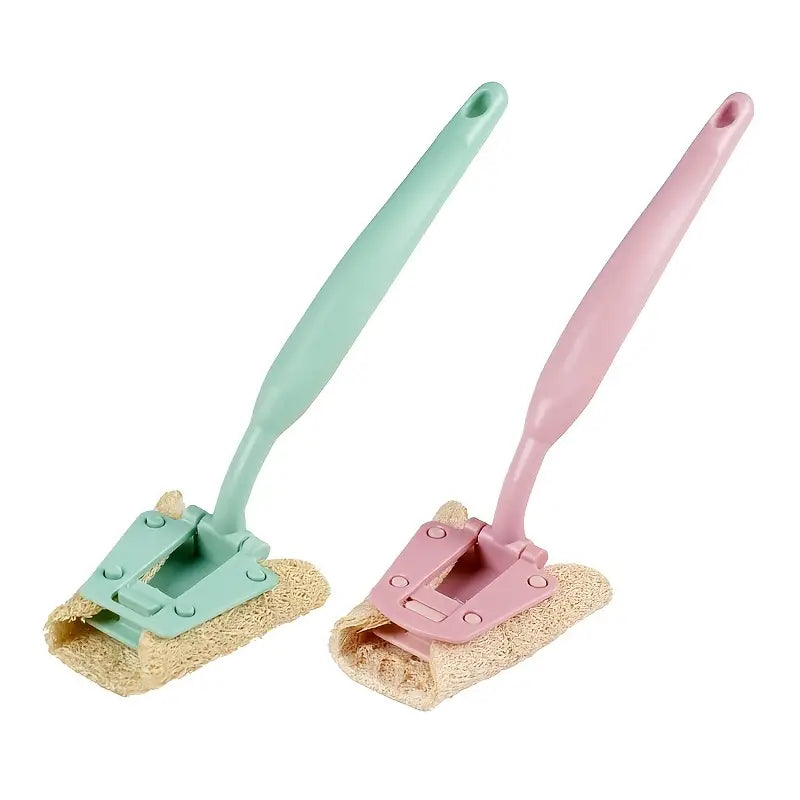 Natural Loofah Cleaning Brush with Long Handle