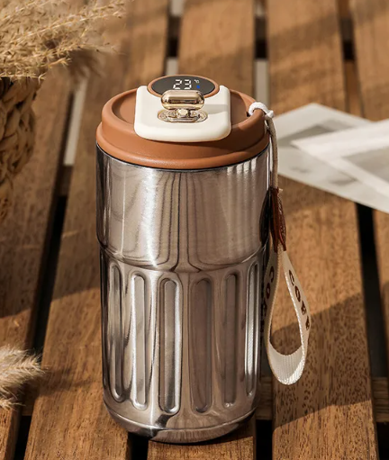 Smart Temperature Display Thermos Bottle – 450ml Stainless Steel Vacuum Cup
