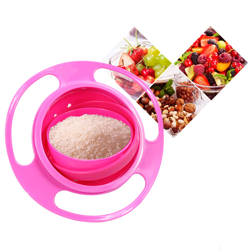 360° Gyro Bowl – Spill-Proof Toddler Snack &amp; Feeding Bowl