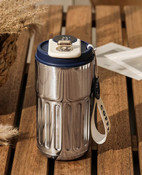 Smart Temperature Display Thermos Bottle – 450ml Stainless Steel Vacuum Cup
