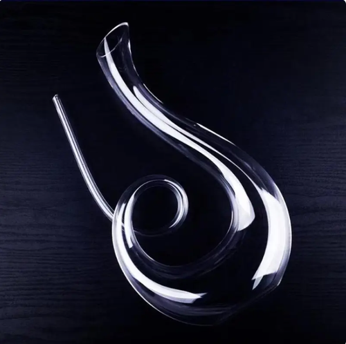 Crystal Wine Decanter – Lead-Free Glass U-Shaped Aerator
