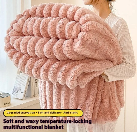 Luxury Velvet Blanket – Ultra Soft Lightweight All-Season Throw Blanket